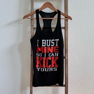 Center Stage Graphic Racerback tank sz: Large